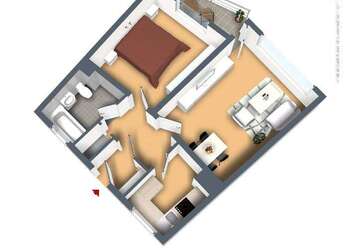 Wohnung Remscheid Klausen - 2 Zimmer, 51 m&sup2;, 319&euro; | Angebot:27339399